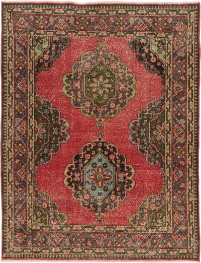 Alfombra Vintage Turca Anudada a Mano - 150 cm x 193 cm