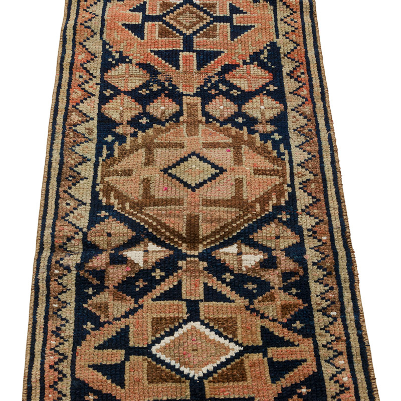 Pasillo Vintage Turco Anudado a Mano - 47 cm x 180 cm - K0084360