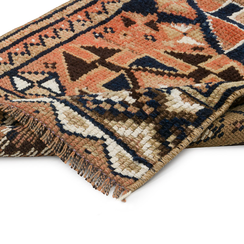 Pasillo Vintage Turco Anudado a Mano - 47 cm x 180 cm - K0084360