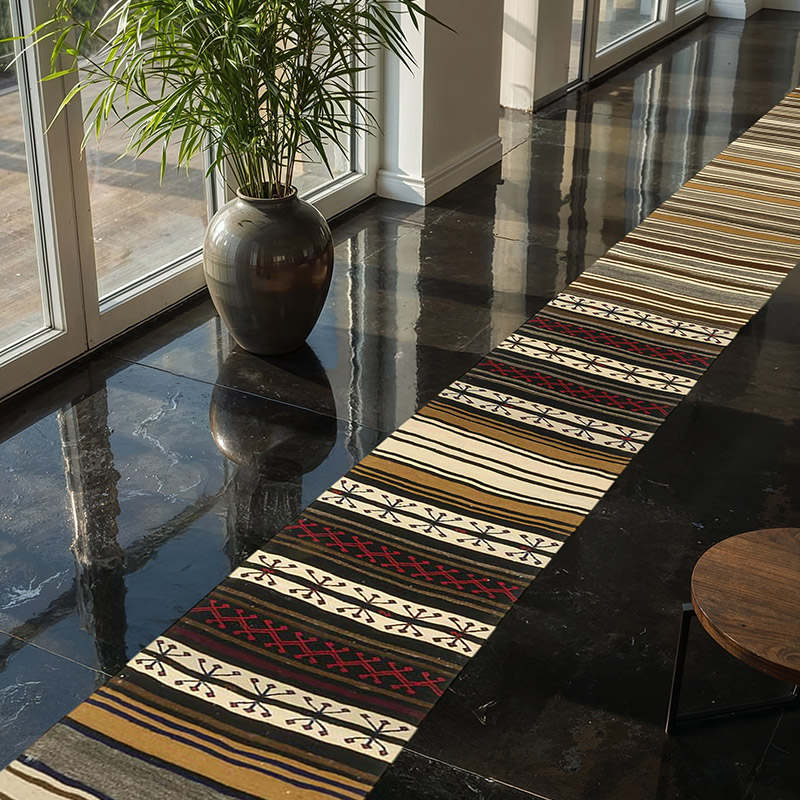 Vintage Turkish Kilim Runner - 2' 7" x 30' 9" (31" x 369") - K0084362