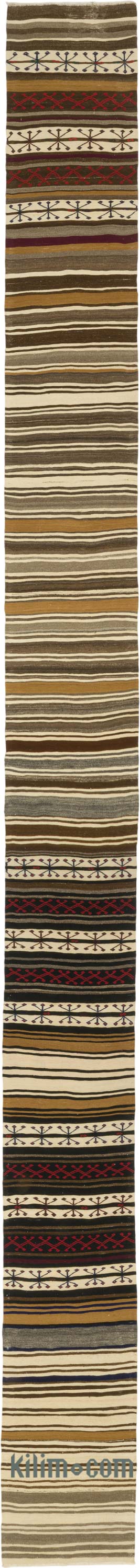 Vintage Turkish Kilim Runner - 2' 7" x 30' 9" (31" x 369") - K0084362
