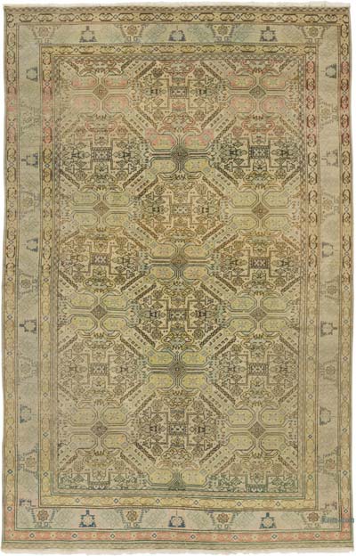 Vintage Turkish Hand-Knotted Rug - 4' 8" x 7' 3" (56" x 87")