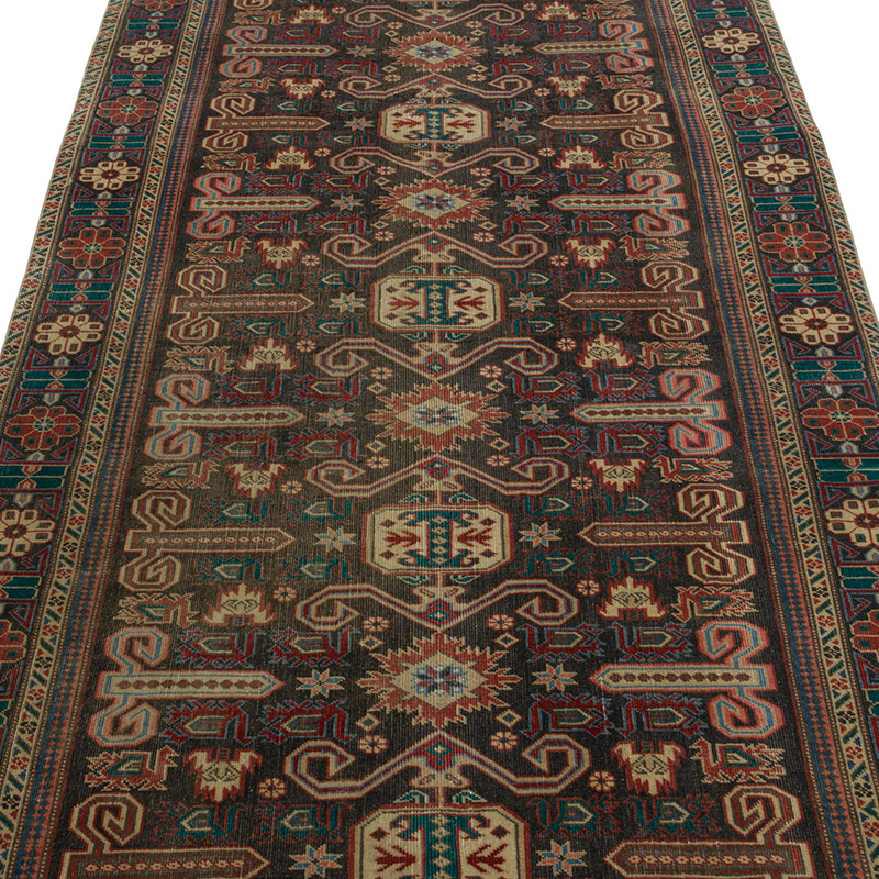 Vintage Turkish Hand-Knotted Runner - 3' 8" x 9' 6" (44" x 114") - K0084364