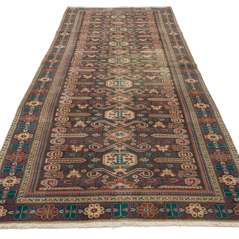 Vintage Turkish Hand-Knotted Runner - 3' 8" x 9' 6" (44" x 114") - K0084364