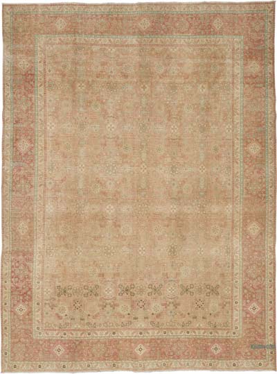 Vintage Hand-Knotted Oriental Rug - 9' 8" x 12' 9" (116" x 153")