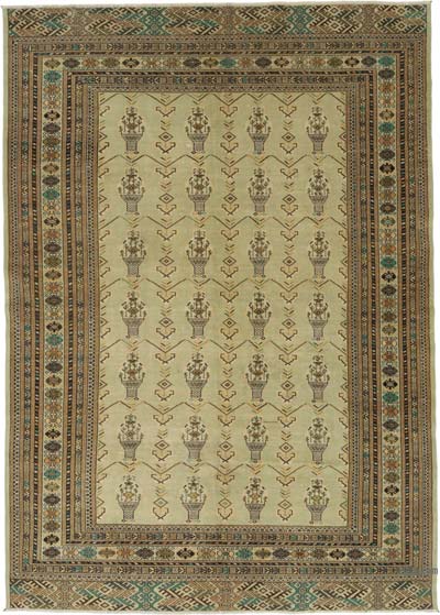 Vintage Turkish Hand-Knotted Rug - 5' 8" x 7' 11" (68" x 95")