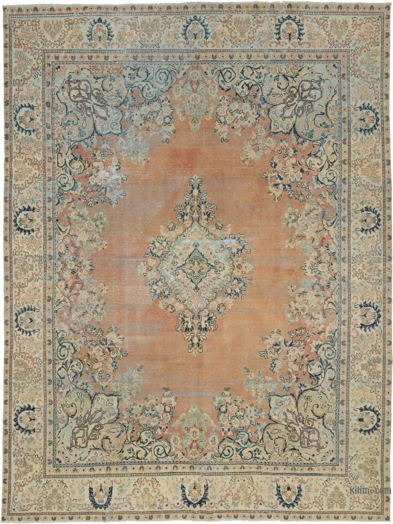 Vintage Hand-Knotted Oriental Rug - 9' 5" x 12' 7" (113" x 151") - K0084372