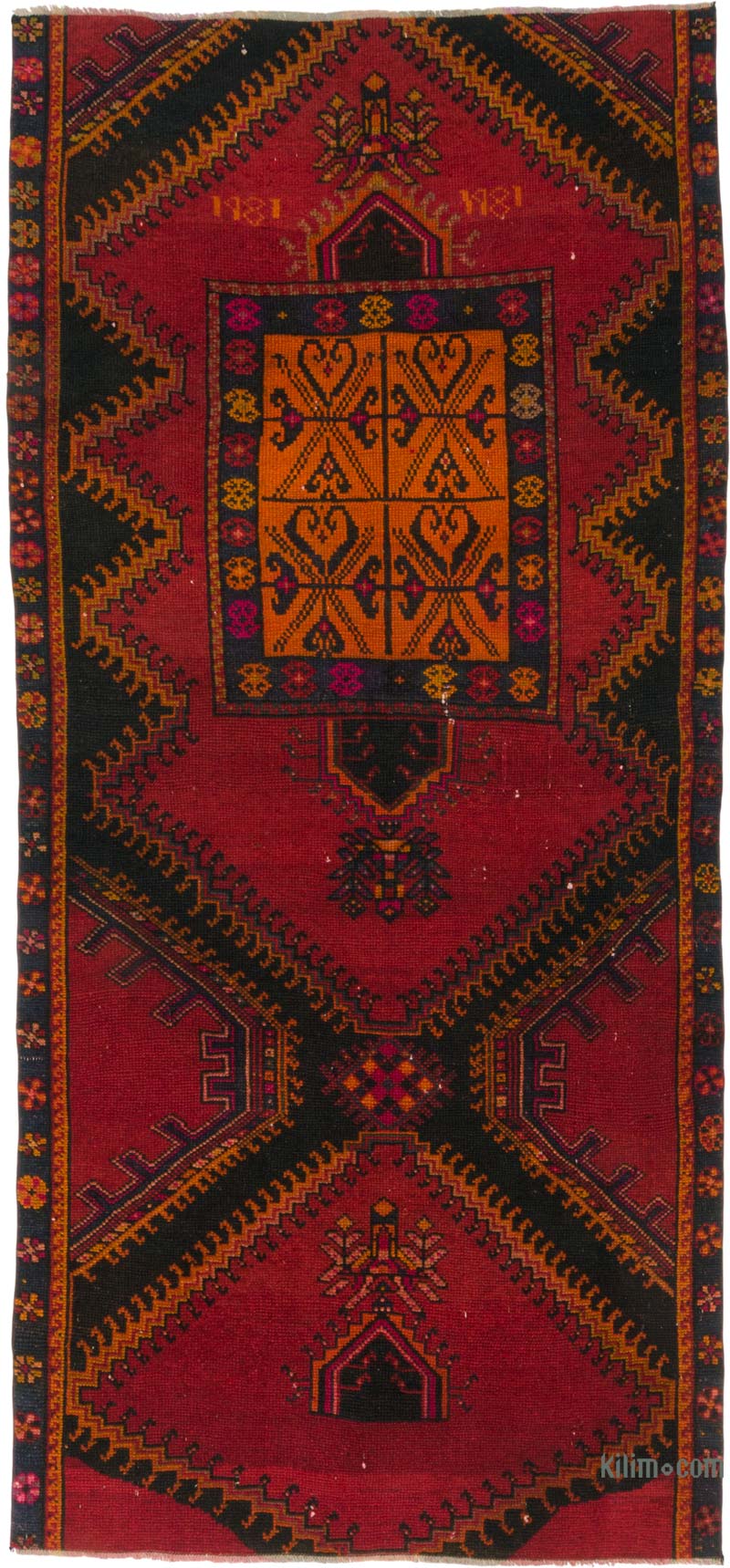 Alfombra Vintage Turca Anudada a Mano - 150 cm x 322 cm - K0084373