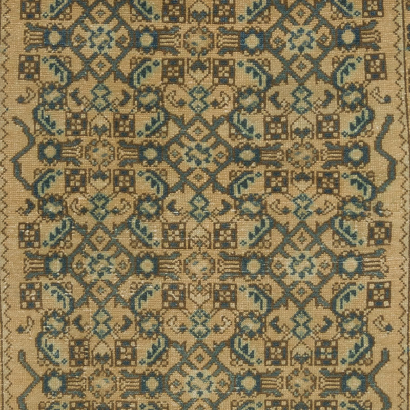 Pasillo Vintage Turco Anudado a Mano - 91 cm x 403 cm - K0084381