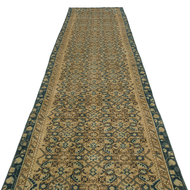 Pasillo Vintage Turco Anudado a Mano - 91 cm x 403 cm - K0084381