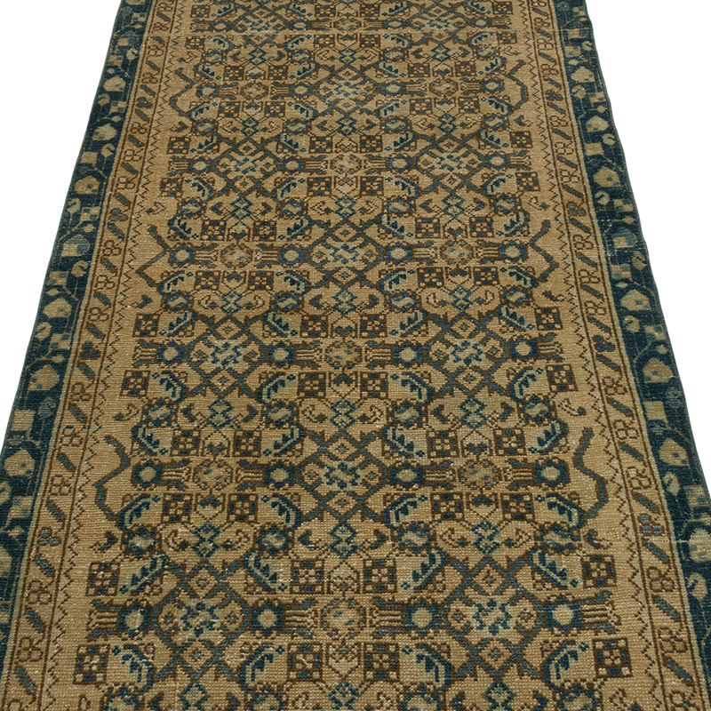 Pasillo Vintage Turco Anudado a Mano - 91 cm x 403 cm - K0084381