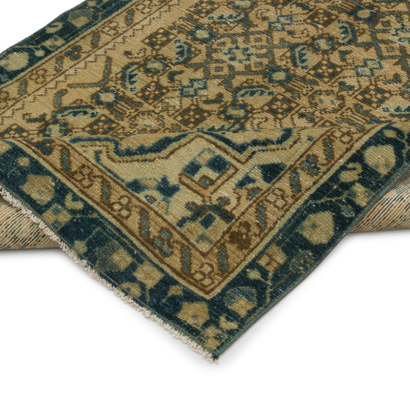 Pasillo Vintage Turco Anudado a Mano - 91 cm x 403 cm - K0084381