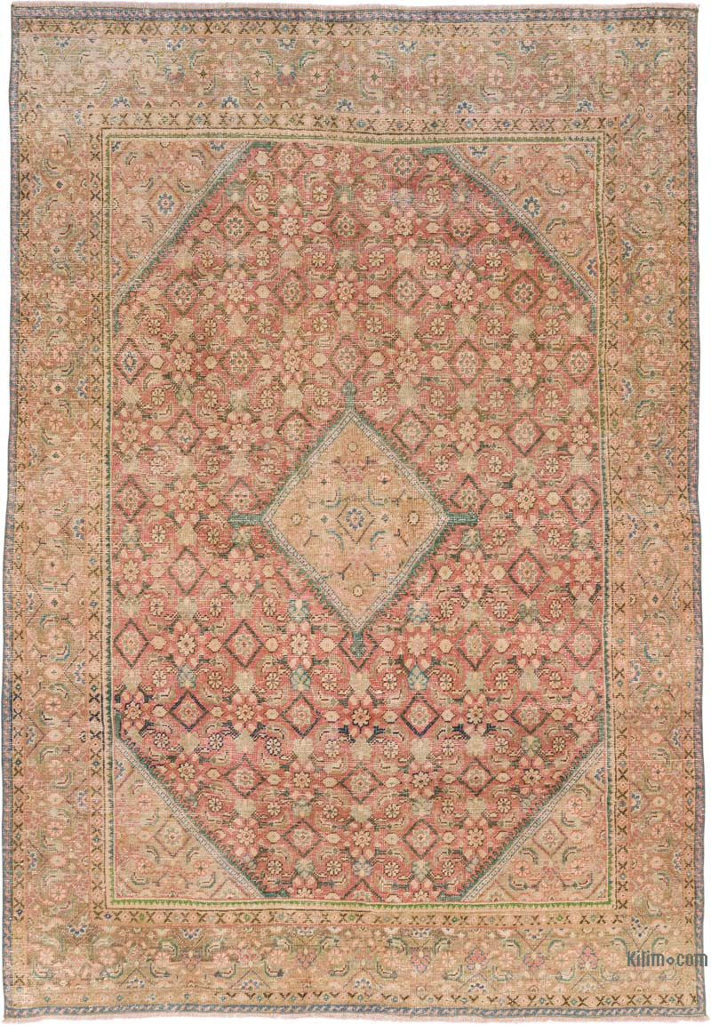 Alfombra Vintage Turca Anudada a Mano - 197 cm x 284 cm - K0084382