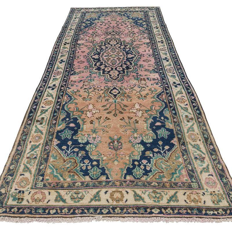 Vintage Turkish Hand-Knotted Runner - 3' 6" x 10' 3" (42" x 123") - K0084383