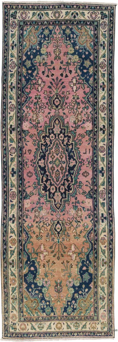 Vintage Turkish Hand-Knotted Runner - 3' 6" x 10' 3" (42" x 123")