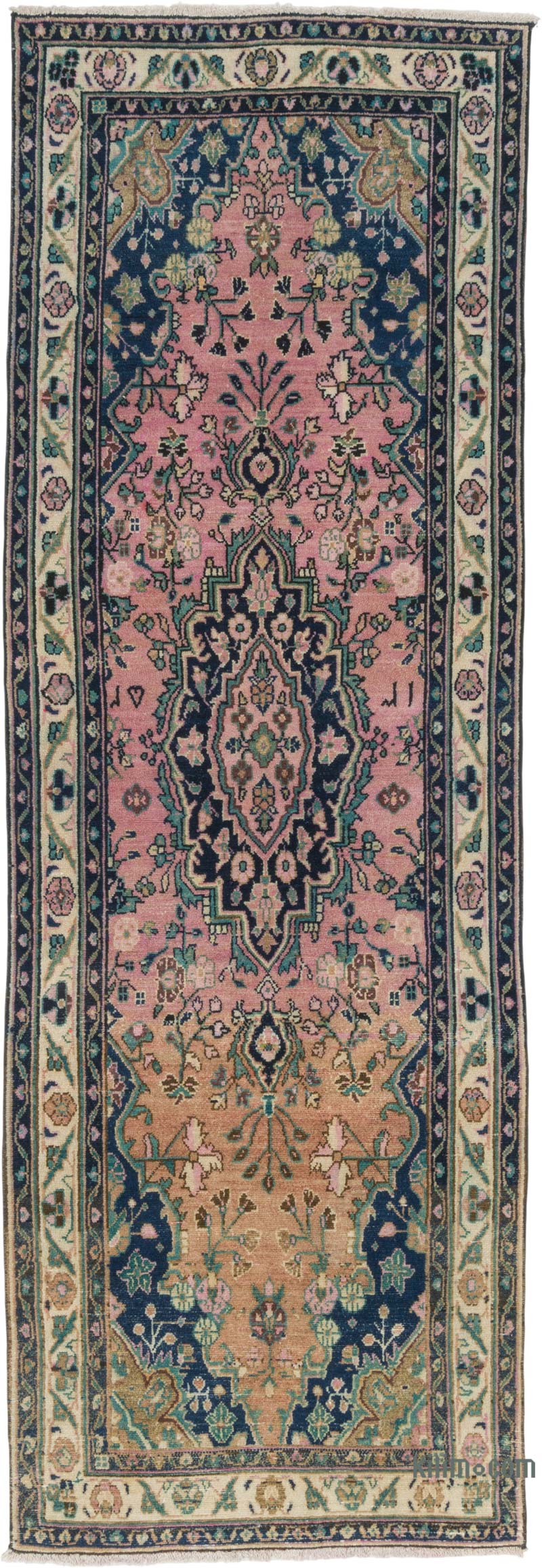 Vintage Turkish Hand-Knotted Runner - 3' 6" x 10' 3" (42" x 123") - K0084383