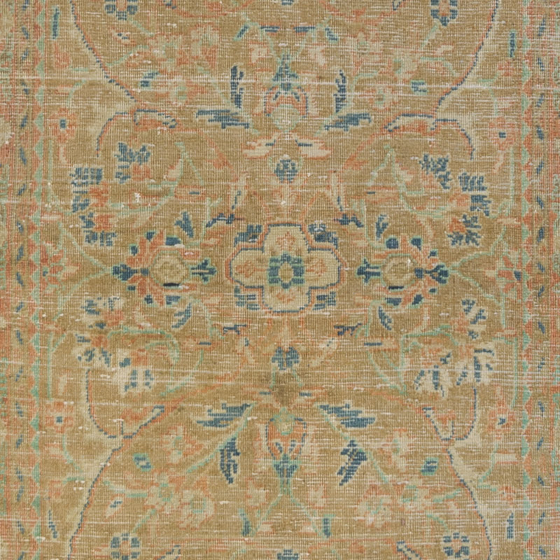 Pasillo Vintage Turco Anudado a Mano - 110 cm x 414 cm - K0084385