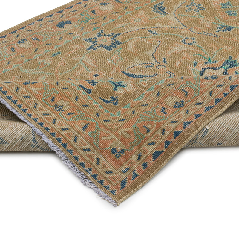Pasillo Vintage Turco Anudado a Mano - 110 cm x 414 cm - K0084385