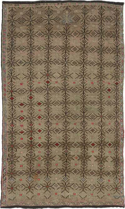 Vintage Anatolian Jijim Rug - 5' 11" x 9' 10" (71" x 118")