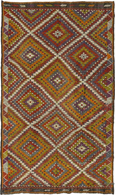 Vintage Anatolian Jijim Rug - 6' 9" x 11' 5" (81" x 137")
