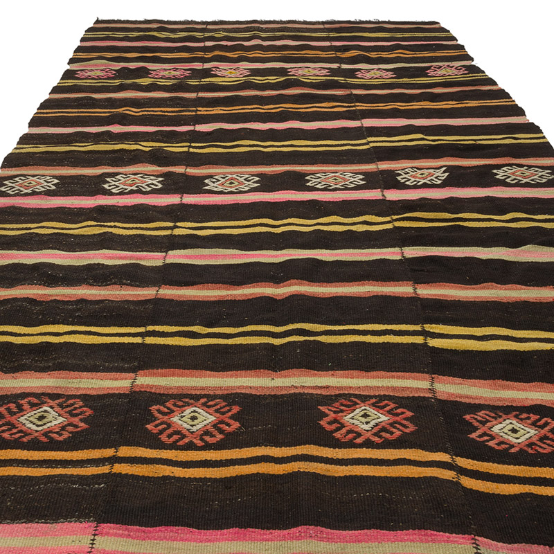 Vintage Anatolian Kilim Rug - 6' 3" x 13' 2" (75" x 158") - K0084391