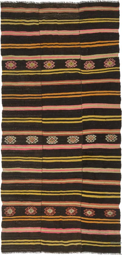 Vintage Anatolian Kilim Rug - 6' 3" x 13' 2" (75" x 158")
