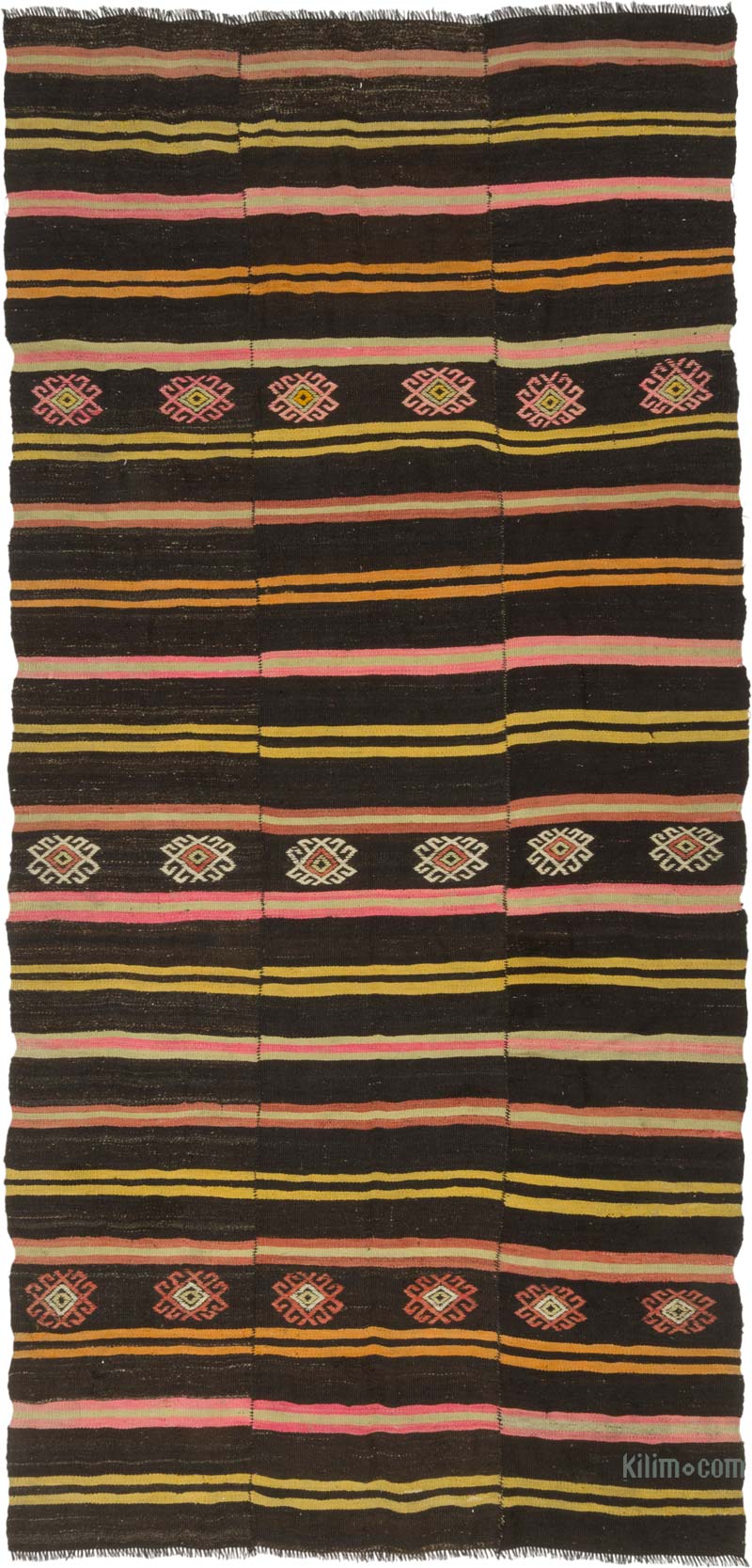 Vintage Anatolian Kilim Rug - 6' 3" x 13' 2" (75" x 158") - K0084391