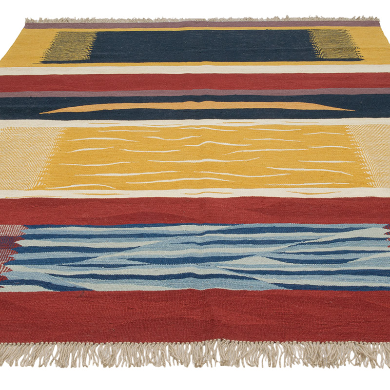 New Handwoven Turkish Kilim Rug - 6' 2" x 8' 4" (74" x 100") - K0084399