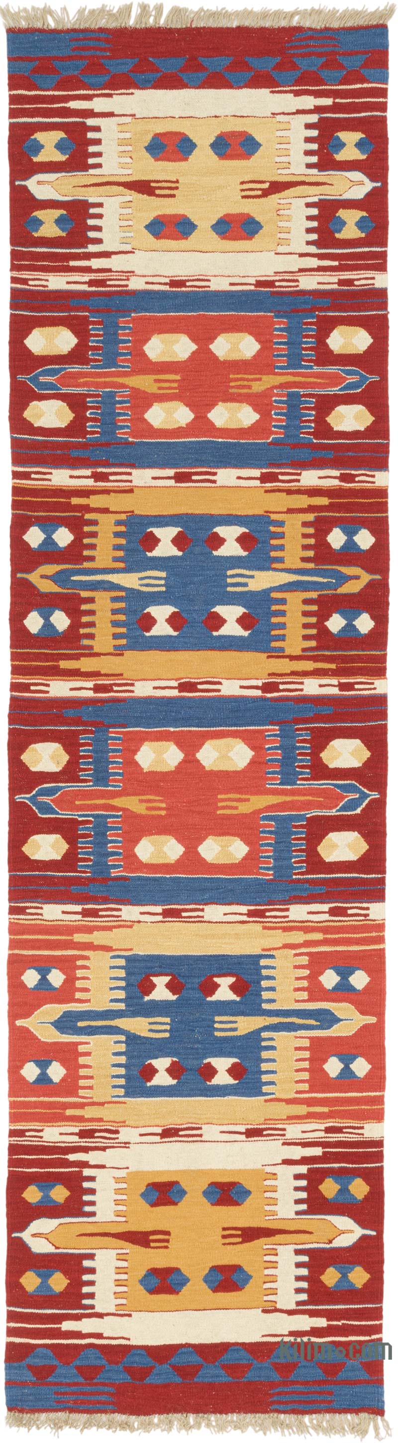 Yeni Kök Boya El Dokuma Yolluk Kilim - 92 cm x 335 cm - K0084400
