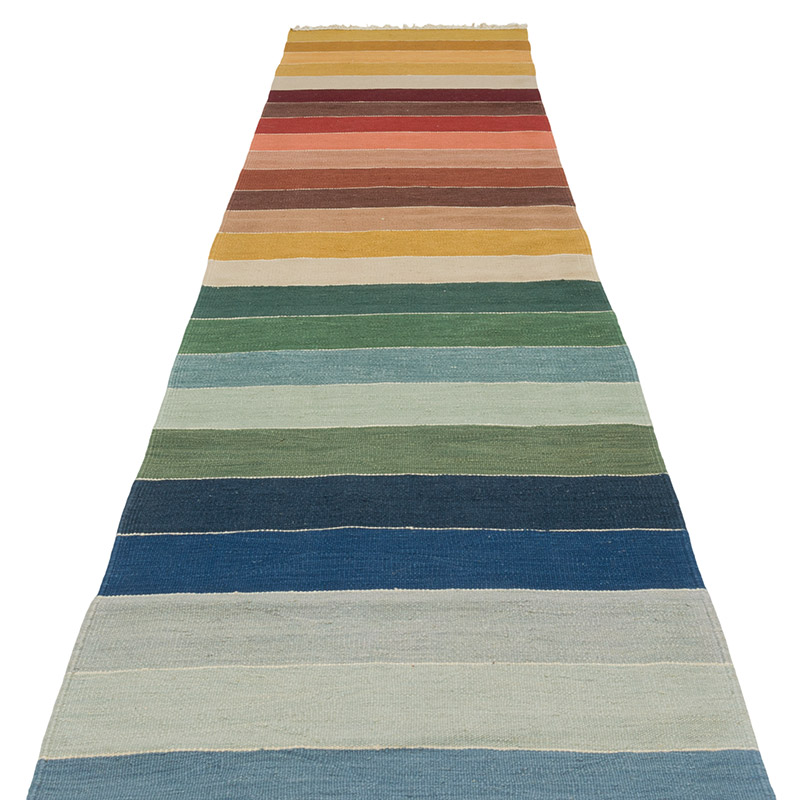 Yeni Kök Boya El Dokuma Yolluk Kilim - 84 cm x 341 cm - K0084403