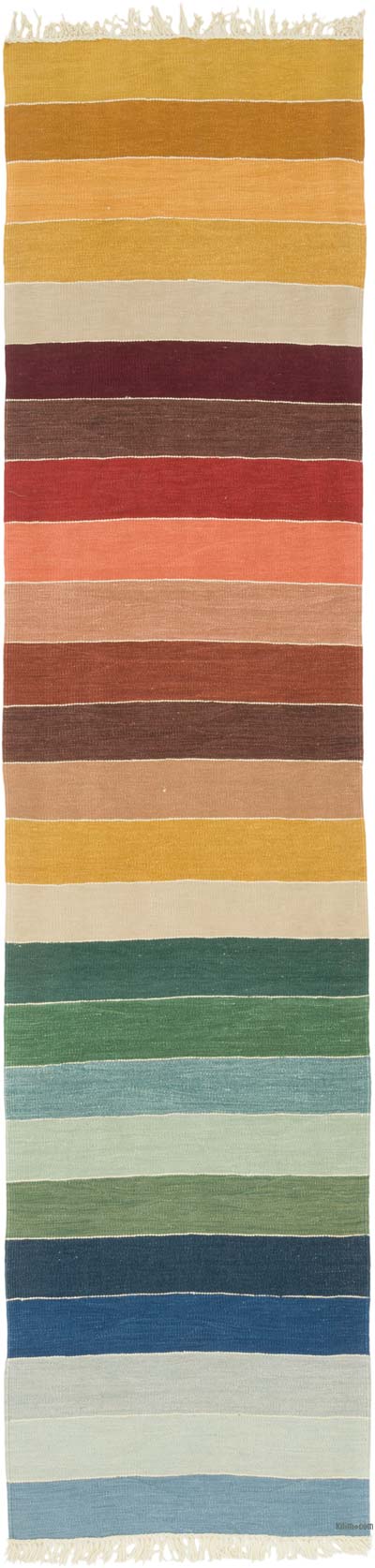 Yeni Kök Boya El Dokuma Yolluk Kilim - 84 cm x 341 cm