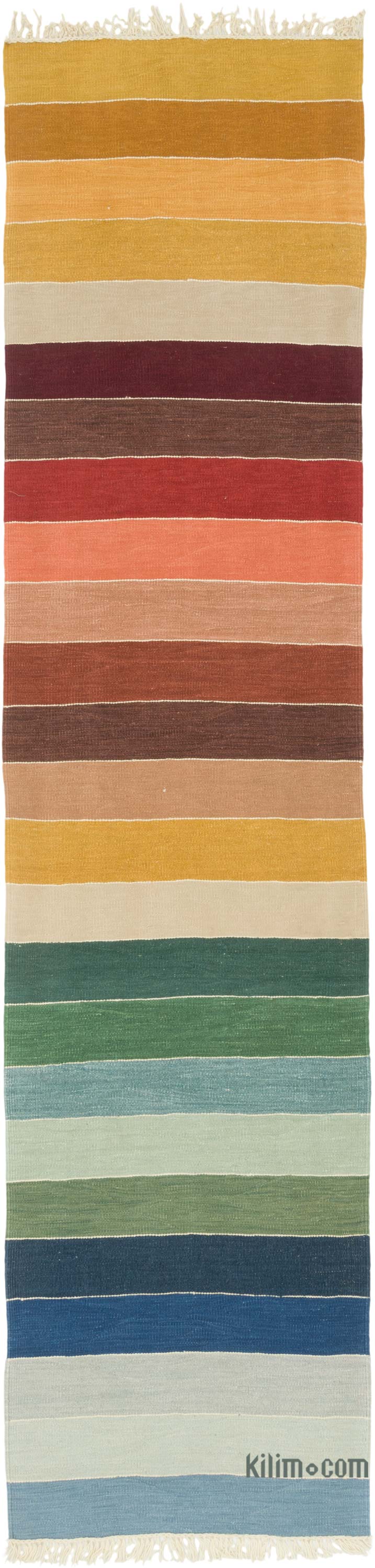 Yeni Kök Boya El Dokuma Yolluk Kilim - 84 cm x 341 cm - K0084403