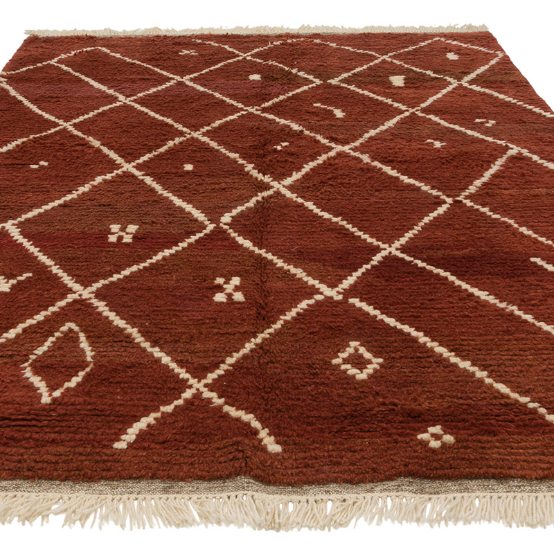 New Moroccan Style Hand-Knotted Tulu Rug - 6' 2" x 8' 8" (74" x 104") - K0084405
