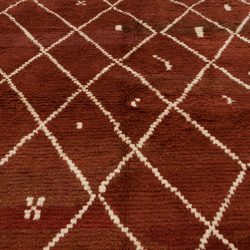New Moroccan Style Hand-Knotted Tulu Rug - 6' 2" x 8' 8" (74" x 104") - K0084405
