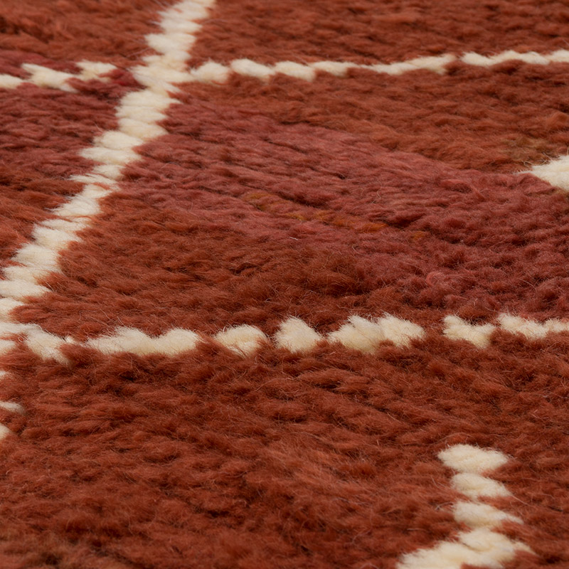 New Moroccan Style Hand-Knotted Tulu Rug - 6' 2" x 8' 8" (74" x 104") - K0084405