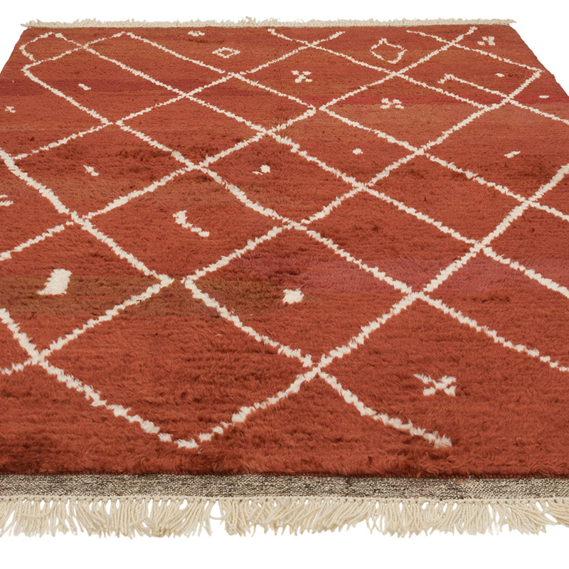 New Moroccan Style Hand-Knotted Tulu Rug - 6' 2" x 8' 8" (74" x 104") - K0084405