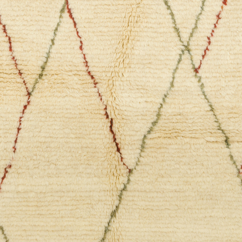 New Moroccan Style Hand-Knotted Tulu Rug - 4' 4" x 6' 1" (52" x 73") - K0084406