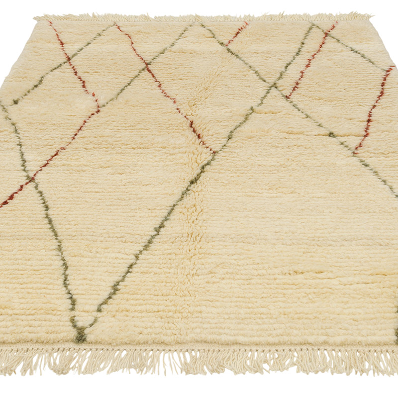 New Moroccan Style Hand-Knotted Tulu Rug - 4' 4" x 6' 1" (52" x 73") - K0084406