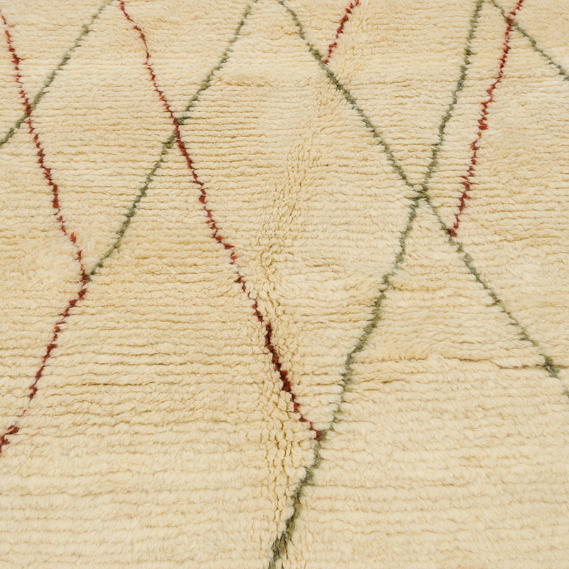New Moroccan Style Hand-Knotted Tulu Rug - 4' 4" x 6' 1" (52" x 73") - K0084406