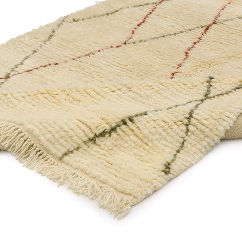New Moroccan Style Hand-Knotted Tulu Rug - 4' 4" x 6' 1" (52" x 73") - K0084406