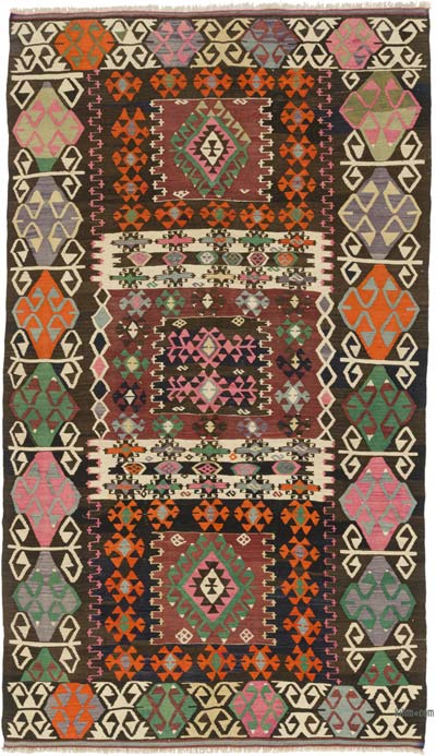 Vintage Karakecili Kilim Rug - 5' 1" x 8' 10" (61" x 106")