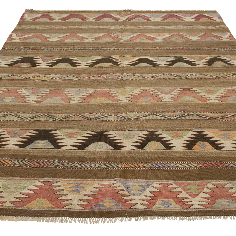 Vintage Kars Kilim Rug - 5' 2" x 7' 1" (62" x 85") - K0084409