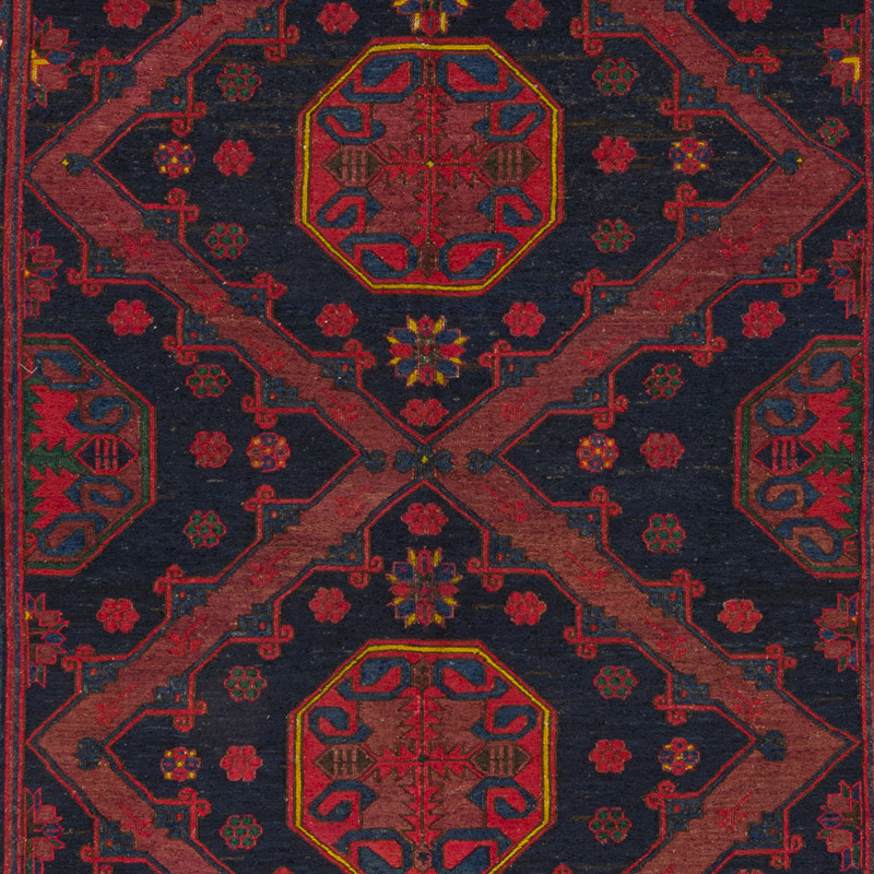 Alfombra Soumak Vintage Caucásica - 187 cm x 390 cm - K0084413