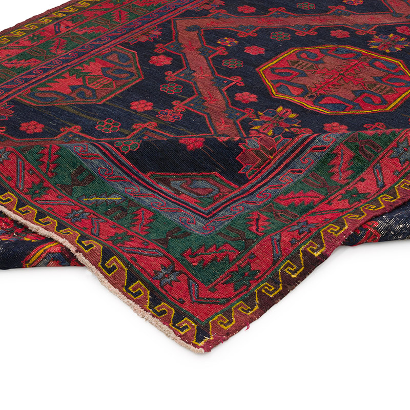 Alfombra Soumak Vintage Caucásica - 187 cm x 390 cm - K0084413