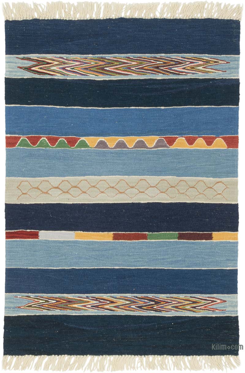 Yeni Kök Boya El Dokuma Kilim - 90 cm x 130 cm - K0084421