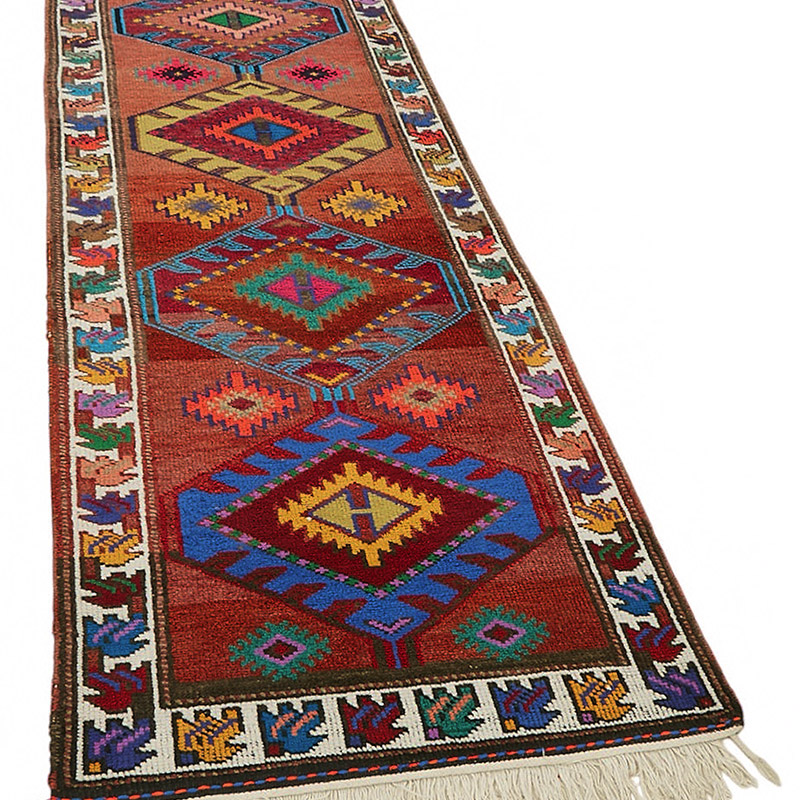 Alfombra Vintage de pasillo - 94 cm x 340 cm - K0085041