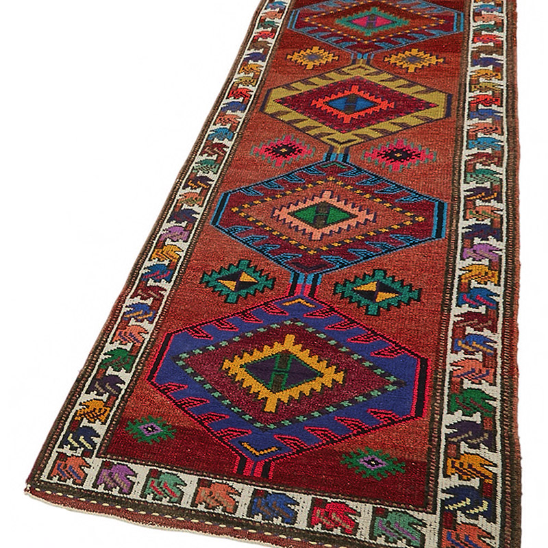 Alfombra Vintage de pasillo - 94 cm x 340 cm - K0085041