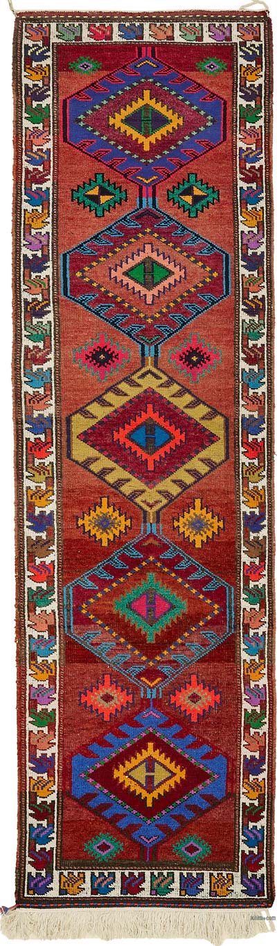 Alfombra Vintage de pasillo - 94 cm x 340 cm