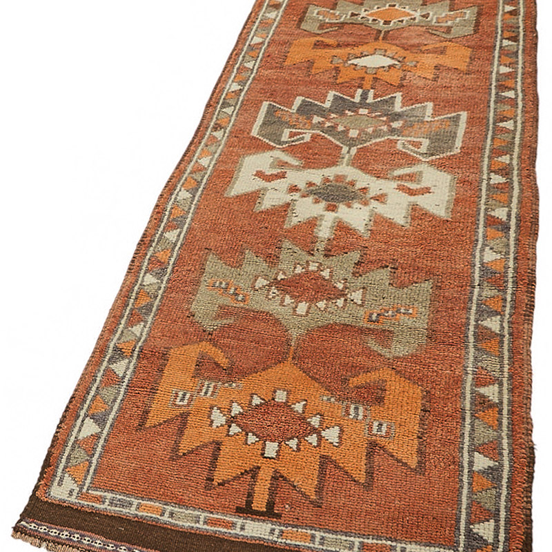 Alfombra Vintage de pasillo - 92 cm x 340 cm - K0085047