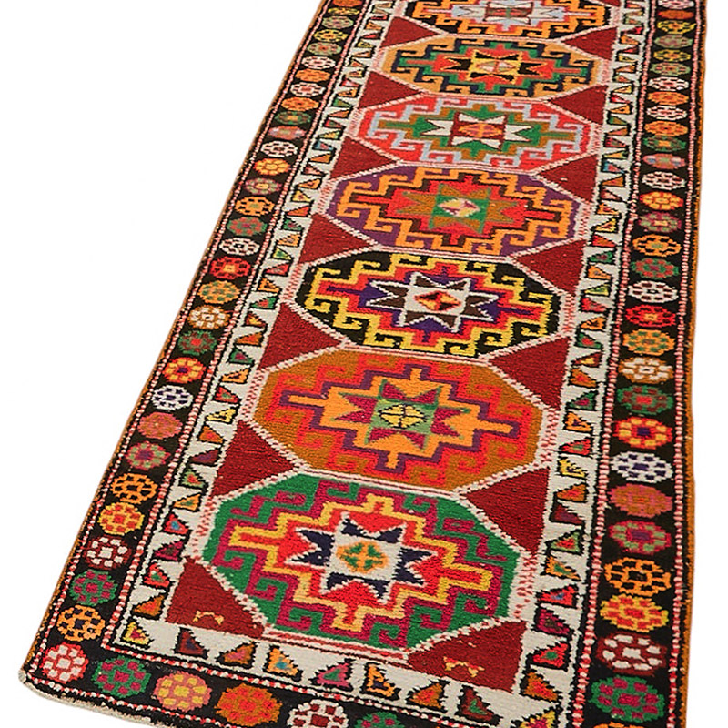 Alfombra Vintage de pasillo - 84 cm x 298 cm - K0085059